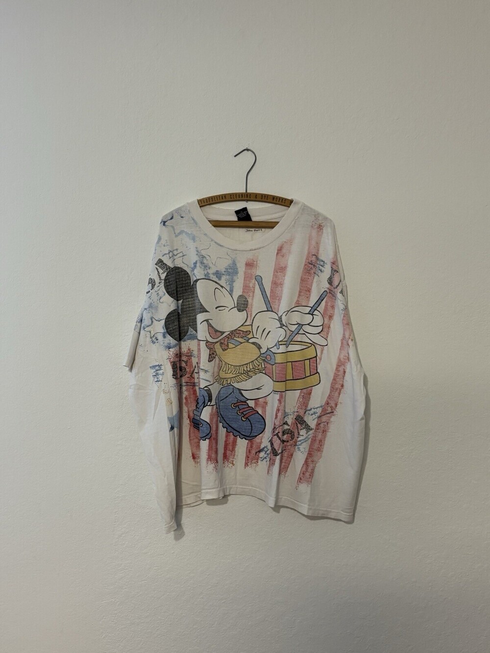 Vintage Mickey Unlimited AOP USA drummer boy t-shirt Size 2XL Oversized